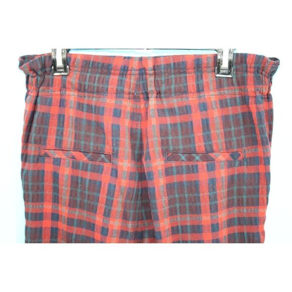 FREE PEOPLE Womens Here & There Tartan Plaid Paper Bag Pants Trousers Size 6 - Picture 4 of 6